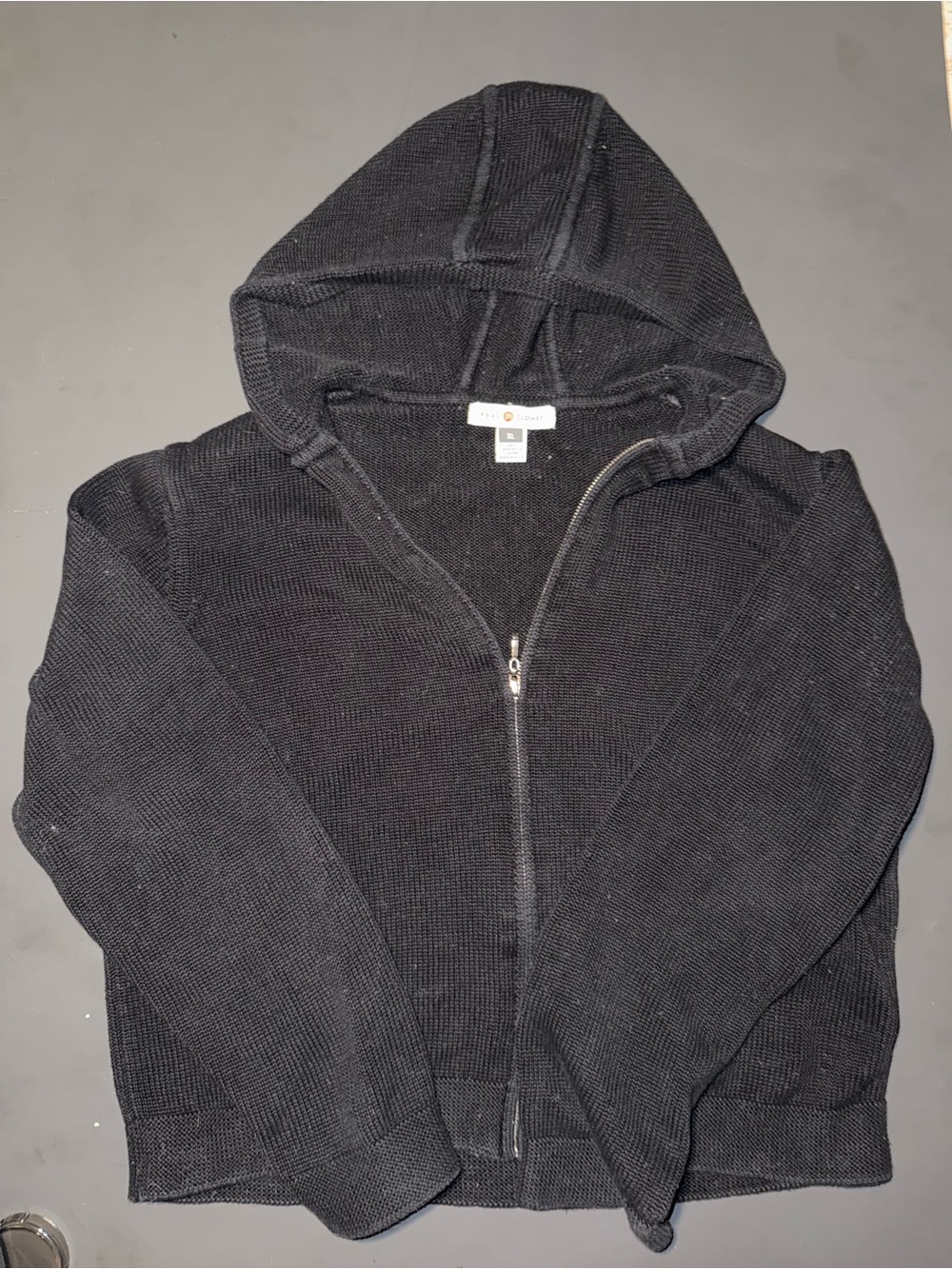 Unbranded Black Hooded Zip Bomber Jacket